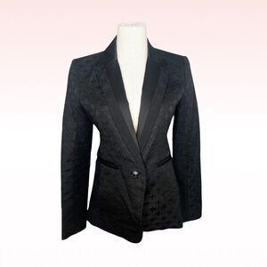 JUICY COUTURE Black Jacquard Blazer (Sz 0)